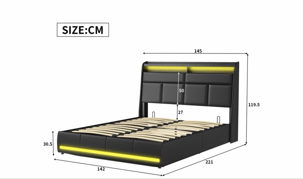 Cama Estofada 140x200