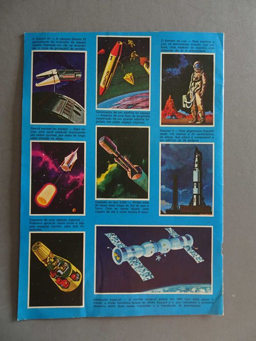 Caderneta de cromos vazia A Conquista do Espaço