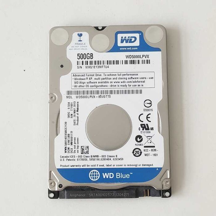 Dysk twardy Western Digital WD5000LPVX 500 GB 2,5" SATA II