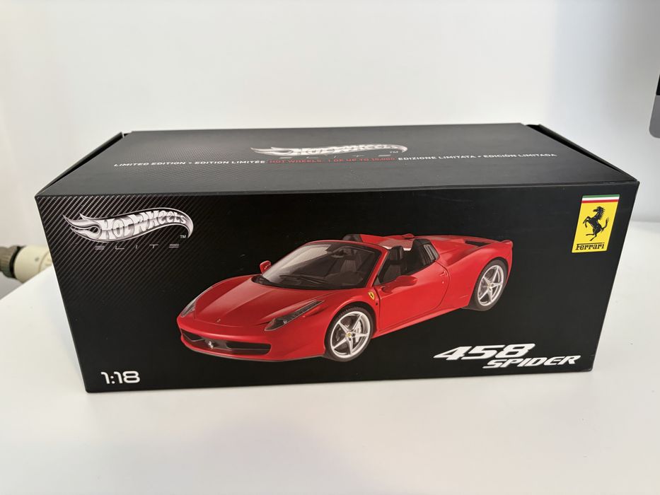 1:18 Ferrari 458 Italia Spider Hot Wheels Elite