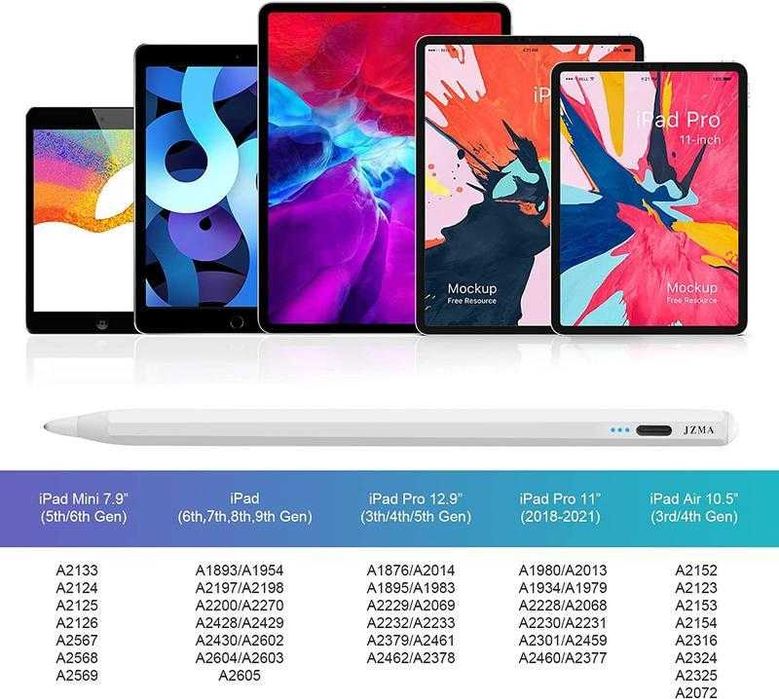 Стилус, jzmatech для ipad 2018-21 р, сумісний з ipad/air/pro/mini