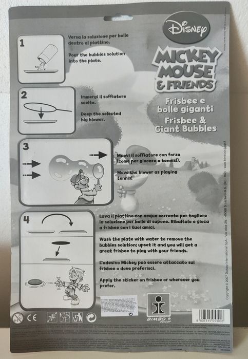 Frisbee c/Bolas Sabão Gigantes (Hello Kitty / Mickey)