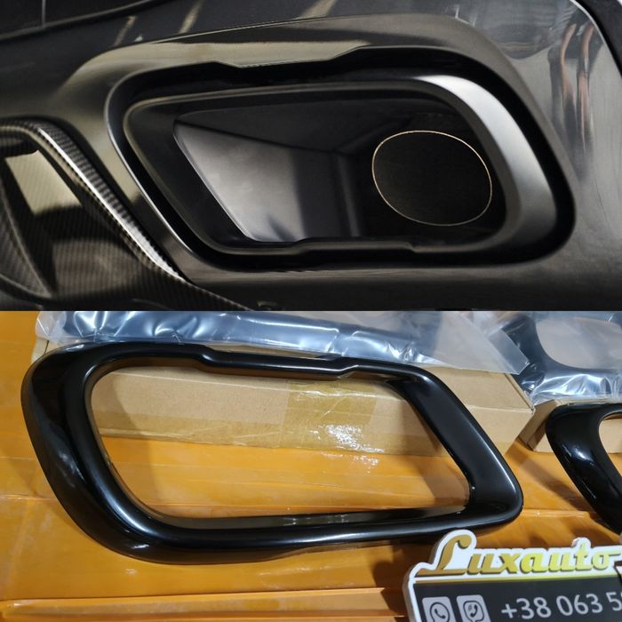 Накладки черные на насадки выхлопных труб  BMW X5 G05 , X6 G06, X7 G07