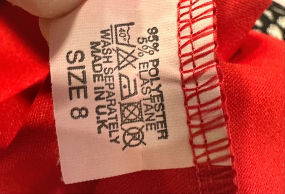 Czerwona sukienka midi hiszpanka r. 36 Lustre – zmysłowa, na imprezę