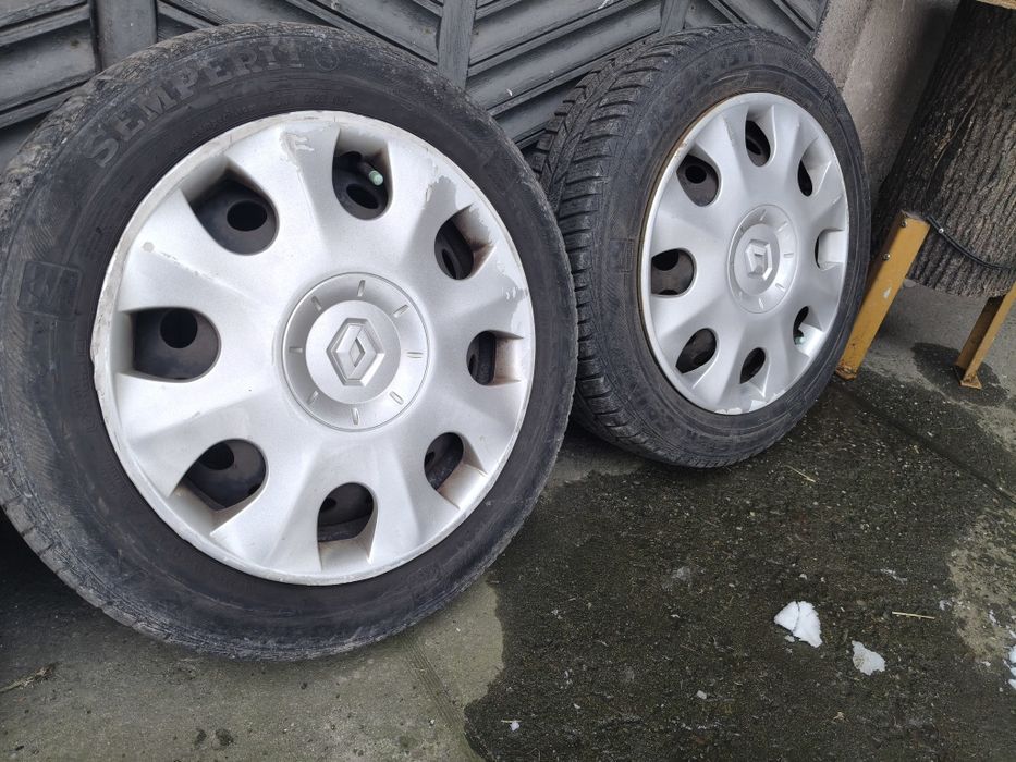 4x koło zimowe renault clio 3, felgi stalowe, kołpaki 15", 4x100, 65,1