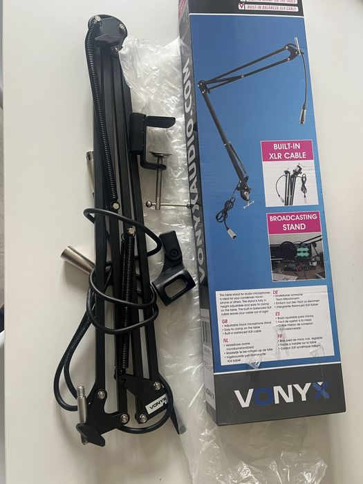 Suporte microfone Vonyx com Cabo XLR integrado