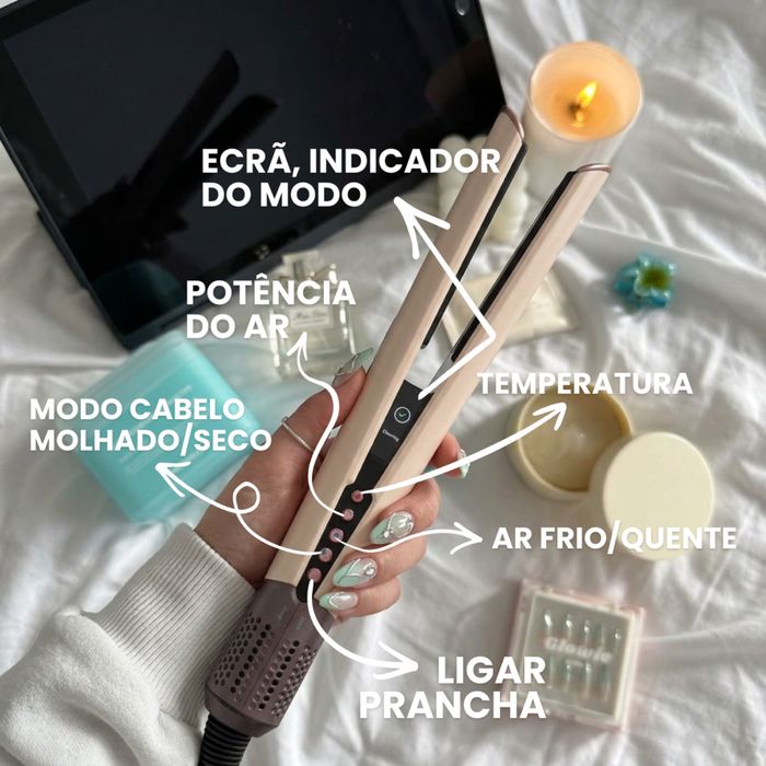 BLUMY Air Pro Prancha Secadora 2 em 1.