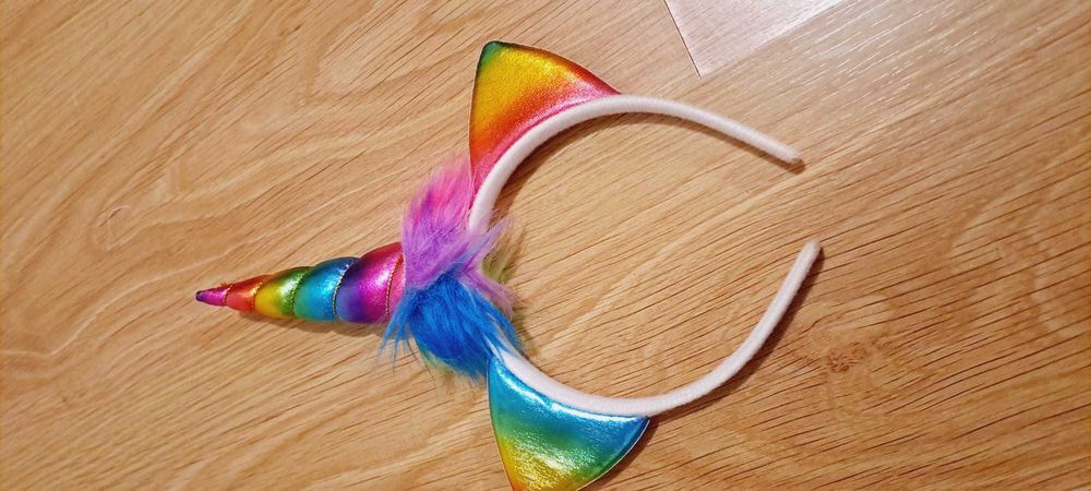 Bandolete de unicórnio colorida holográfica