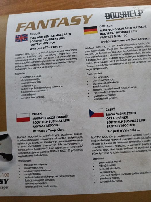 Masażer oczu i skroni
