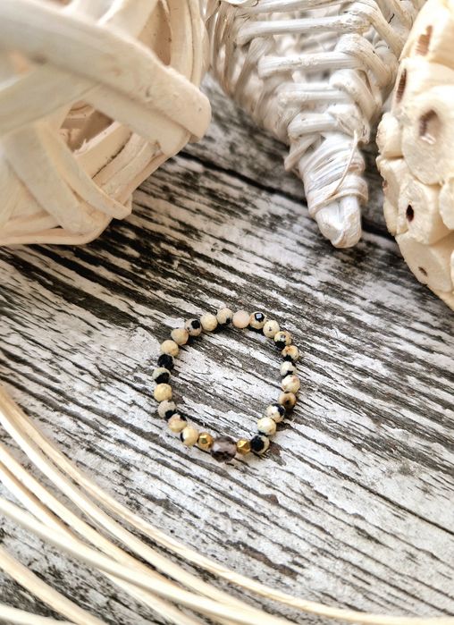 Bransoletka jaspis dalmatyński i hematyt