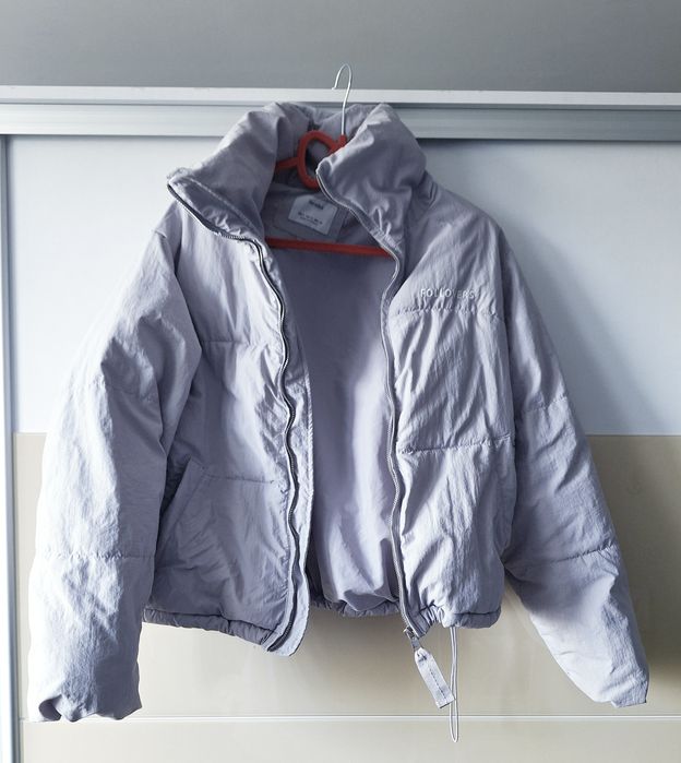 Kurtka puffer Bershka roz S liliowa