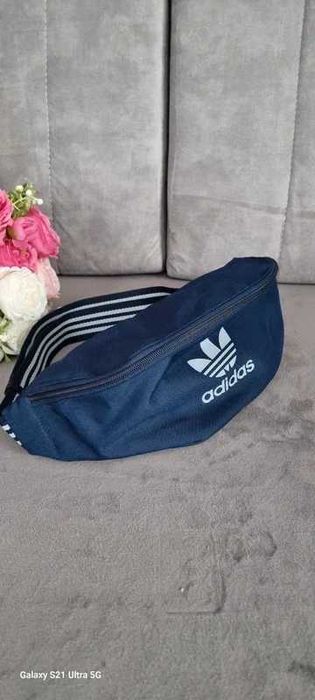 Nerka biodrowa Adidas Andicolor niebieska NOWA