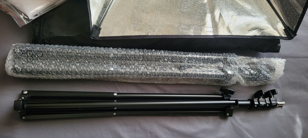 Iluminação kit estúdio profissional led 150w softbox com comando