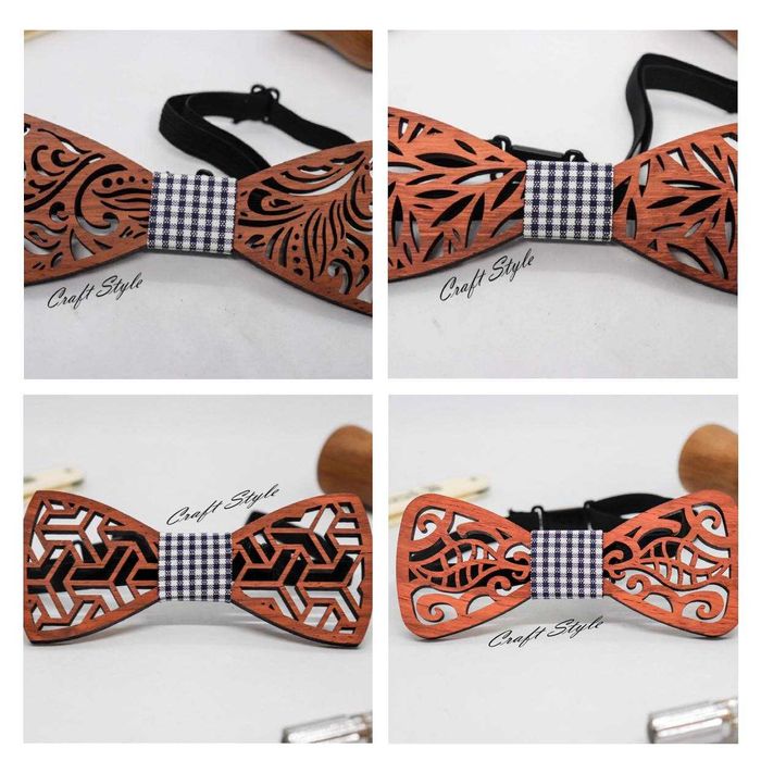 Laço Ajustável em Madeira para Camisa Masculino/Homem (4 Modelos) Nº1