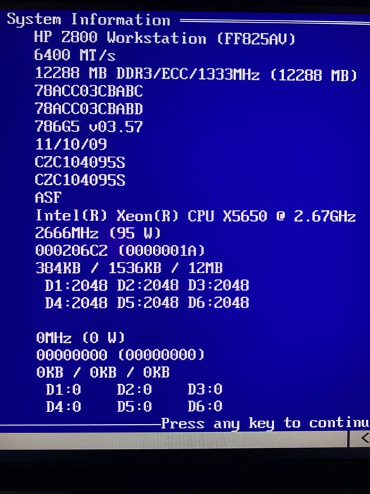 Komputer serwer HP z800 workstation