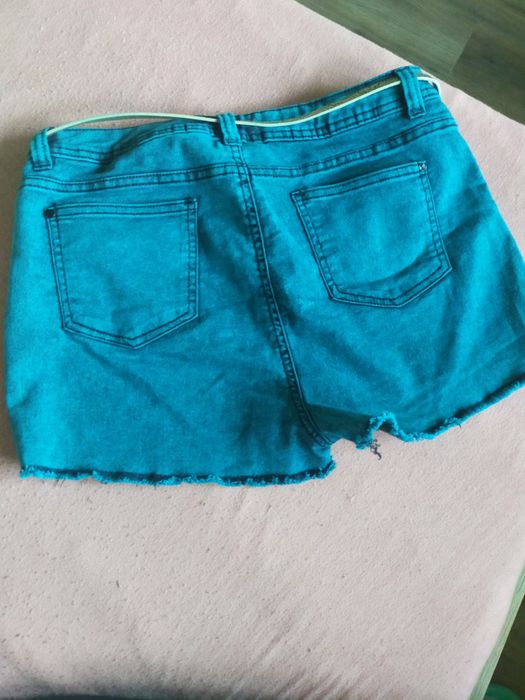 Szorty, spodenki Primark, niebieski petrol, rozmiar 40-42, 14