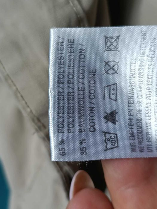 Szorty spodenki męskie materiałowe beżowe typu bojówki - XL - "TCM".