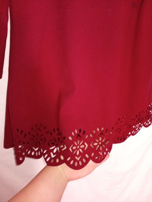 Костюм бордовий, спідниця олівець