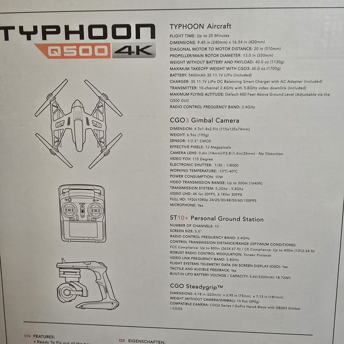 2 Drones YUNEEC Q500 PROF. ou TROCO por DJI