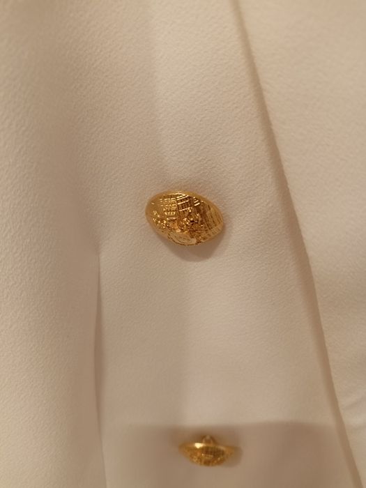 Marynarka dwurzędowa biała Zara