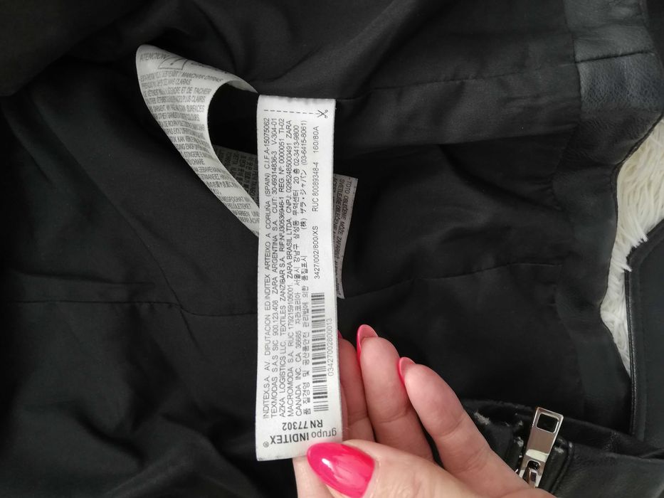 ramoneska Zara xs s 34 36 czarna ramoneska biker Zara xs s 36