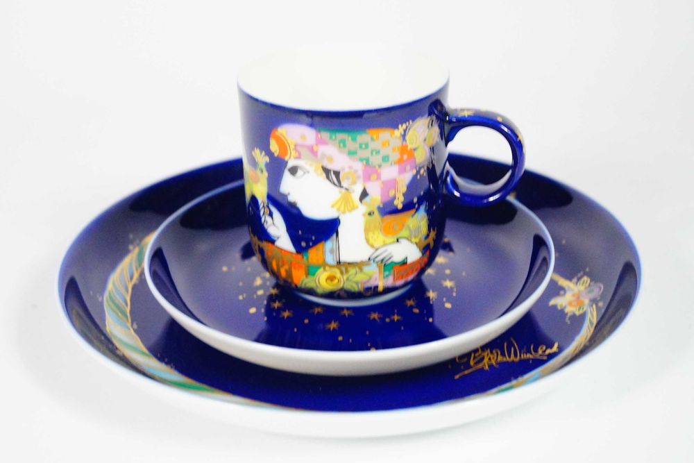 Filiżanka Rosenthal Baśnie 1001 Nocy Wiinblad Kobalt piękna