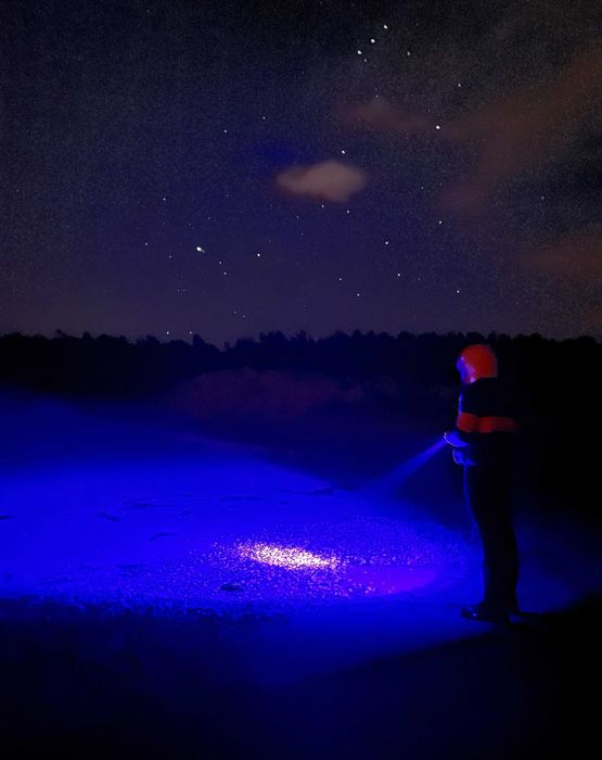 Zestaw PRO - latarka UV na bursztyn