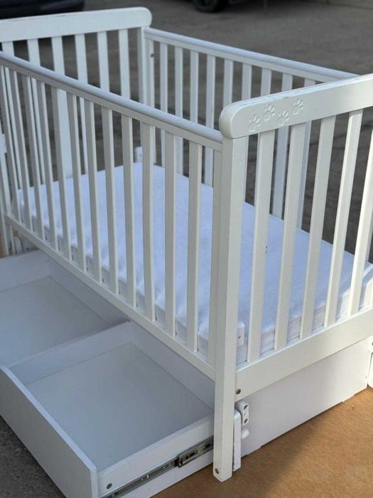 Ліжко для немовлят Верес ЛД12 12.3.1.7 з маятником та шухлядою