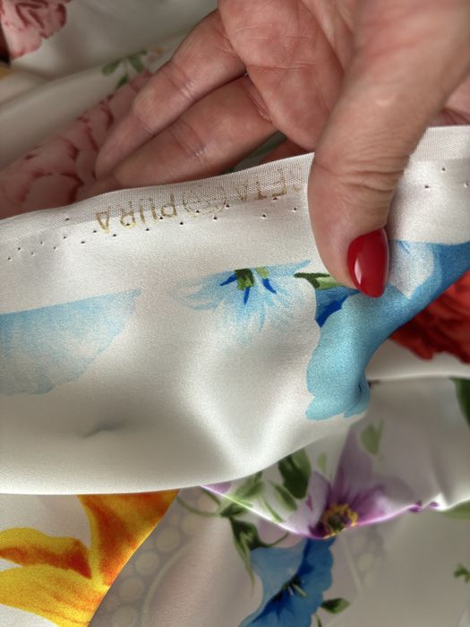 Відріз тканини 100% натуральний шовк атлас Італія