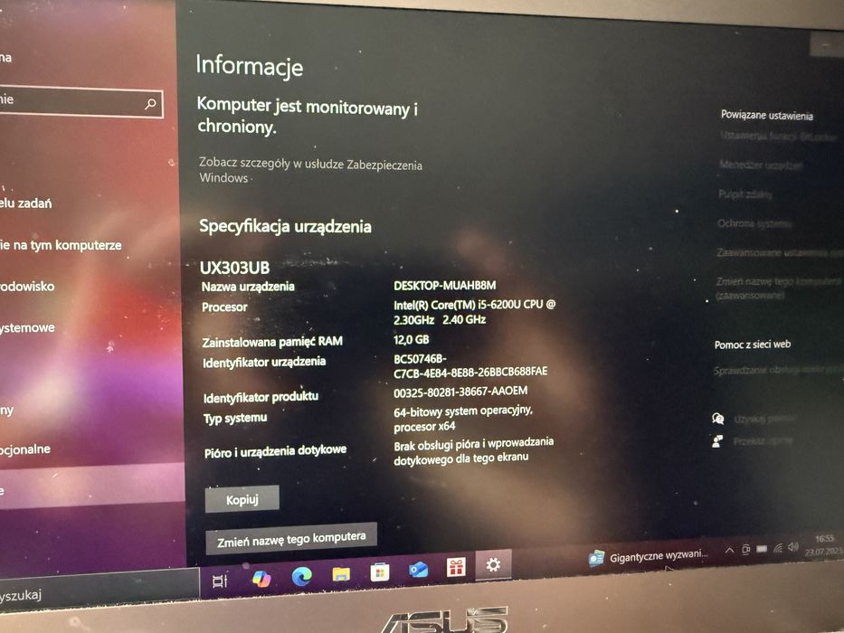 Laptop Asus ux303U 13,3” intel Core i5 12 GB RAM / 250 GB SSD
