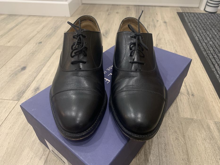 Pantofle Oxford Miler Menswear skóra szerokie