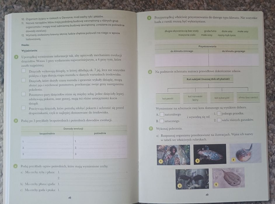 Biologia klasa 8 ćwiczenia