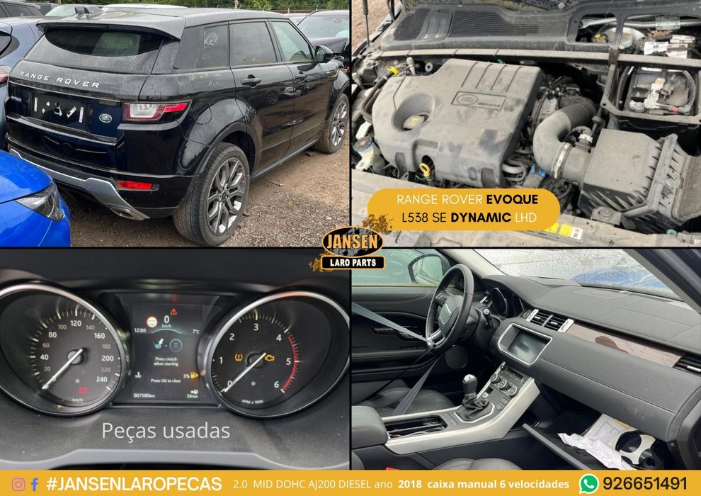 Range Rover Evoque Dynamic peças usadas 2018