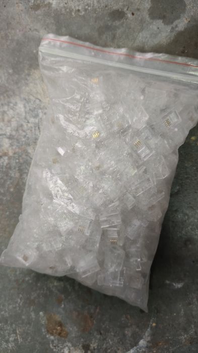 Lote de Conectores RJ11 (Fichas de Telefone / ADSL) - Novo