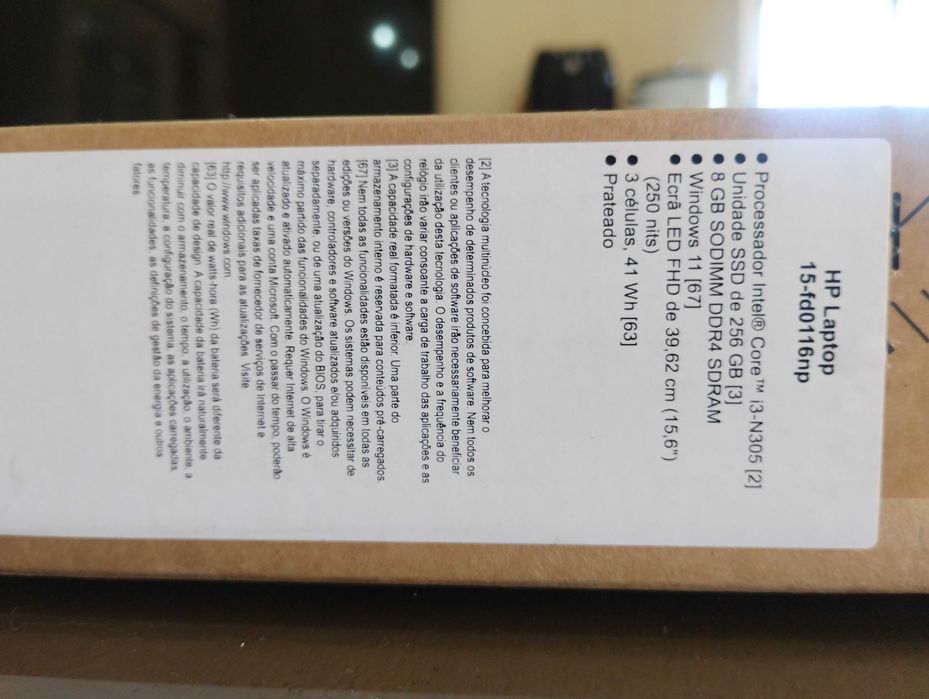 Laptop HP novo, caixa sem abrir