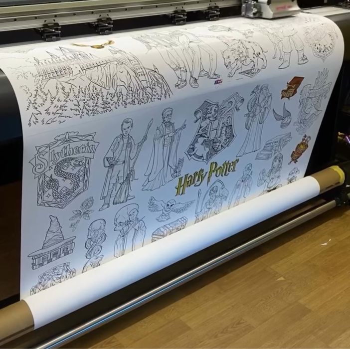 Розмальовка 100х130 см Різдвяна, Зимові свята, Гаррі Поттер, Наруто