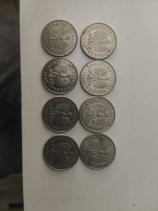 Monety 100 złotych 8sztuk