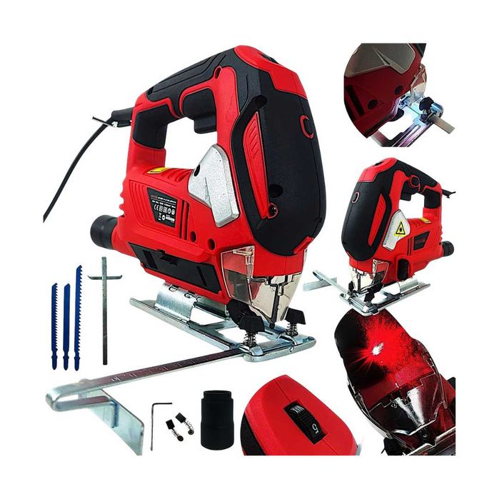 Wyrzynarka piła do Drewna Przecinarka Z Nożami Regulacja Led Laser