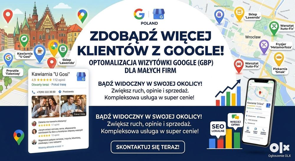Wizytówka Google Maps - Optymalizacja, Pozyskiwanie Klientów, SEO Lokalnie