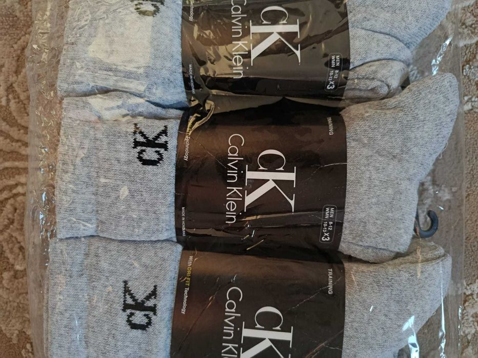 Skarpety męskie Calvin Klein - szare 12-pak, rozmiar 40-46