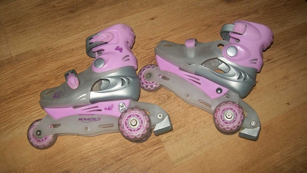 łyżworolki rolki dla dzieci lub większe niebieskie 33-34