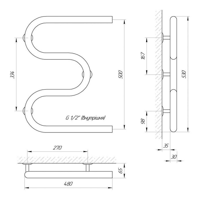 Полотенцесушитель. Змеевик нержавеющий в ванную комнату.
