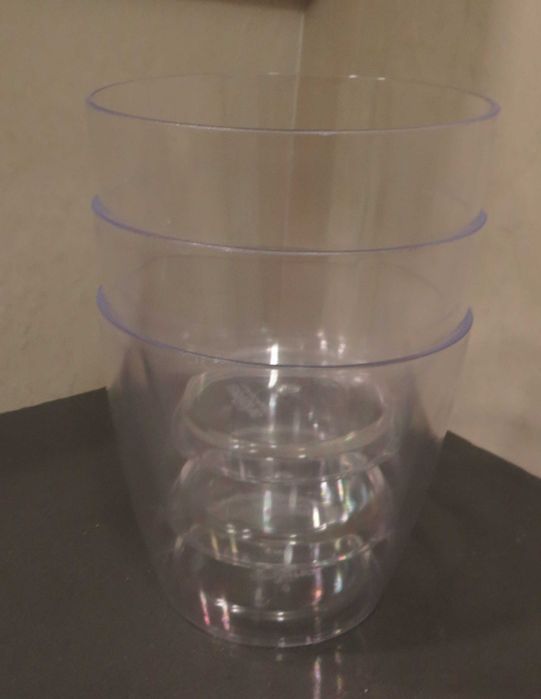 Vasos Plantas, Ecológico, transparente, 2 litros -Lote 3  - Novos