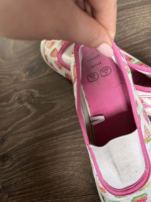 Różowe buty dla dziewczynki tenisówki balerinki Dunnes r. 31 trampki