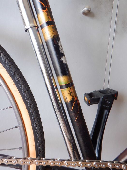 Bicicleta clássica Sangal transformada para roda presa