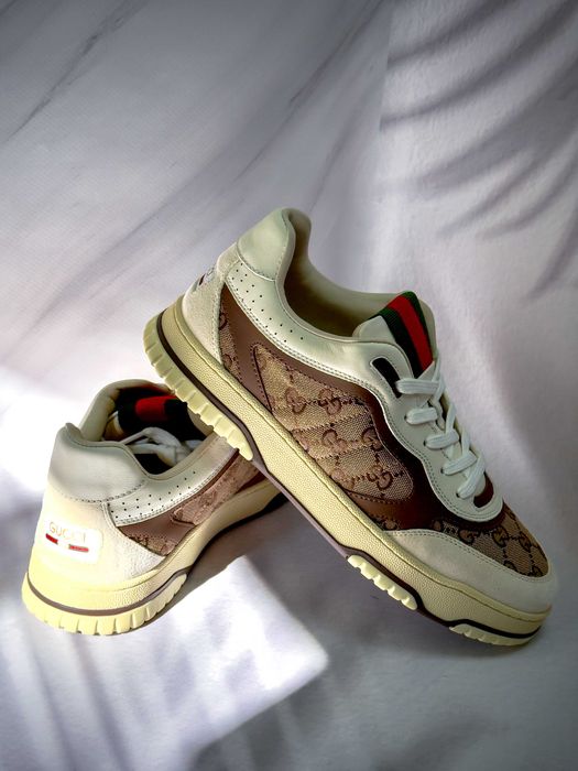 Gucci Re-Web Gg Canvas & Leather Sneaker