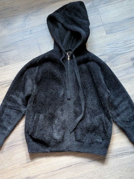 Alpaka damska na zamek - bluza z kapturem.