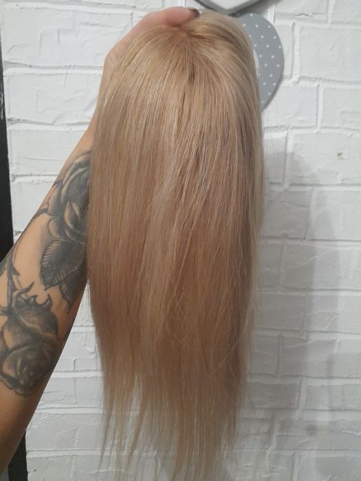 Topper beżowy blond 100% naturalny włos