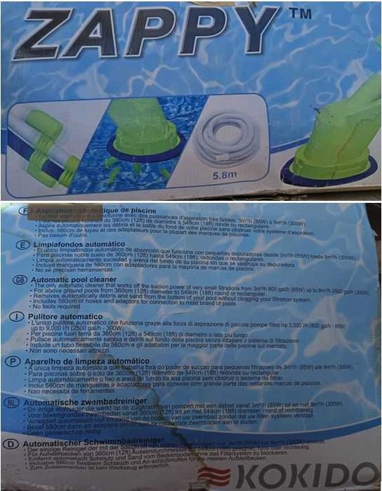 Aspirador de Piscina Zappy Kokido K755