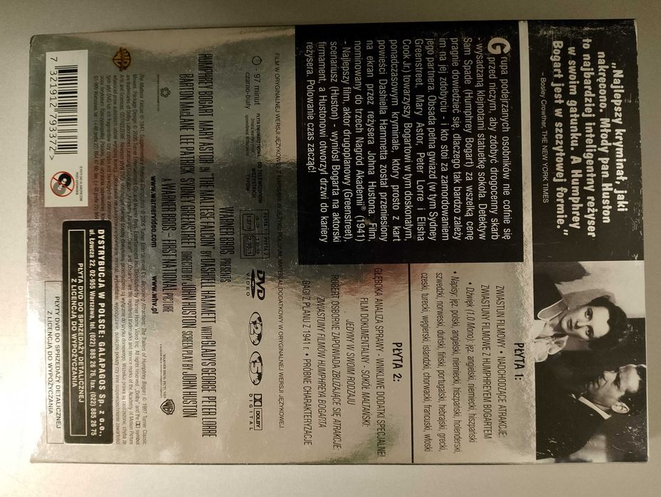 DVD "Sokół Maltański" 2-płytowa Edycja Specjalna - Stan bardzo dobry!